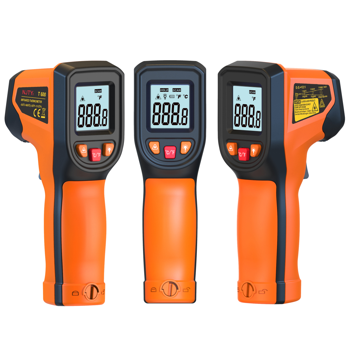 Industrial Laser Temperature Sensor - Digital Infrared Thermometer Sensor Handheld Non-contact