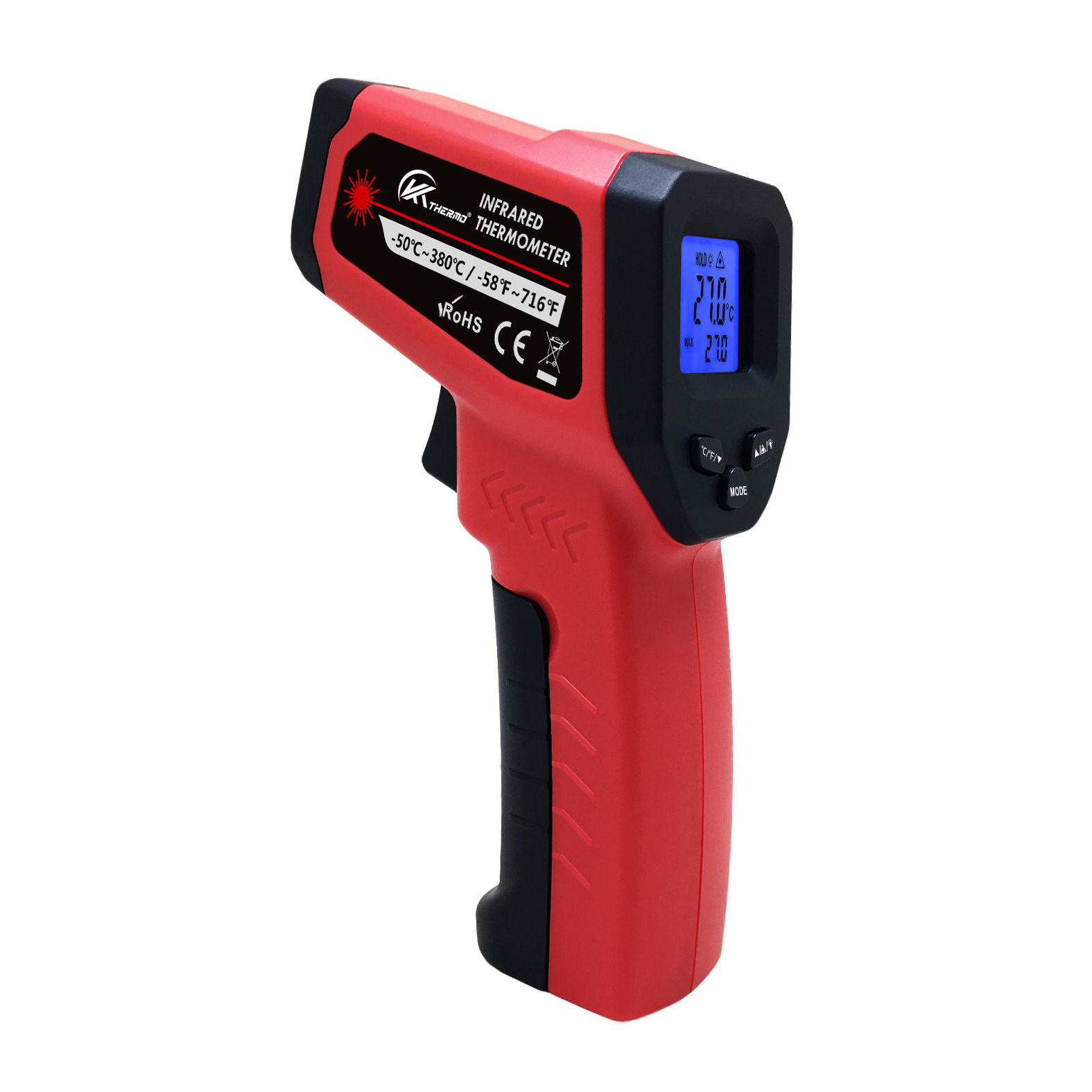 Industrial Laser Temperature Sensor - LCD Industrial Electronic Thermometer NonContact -50~600°C