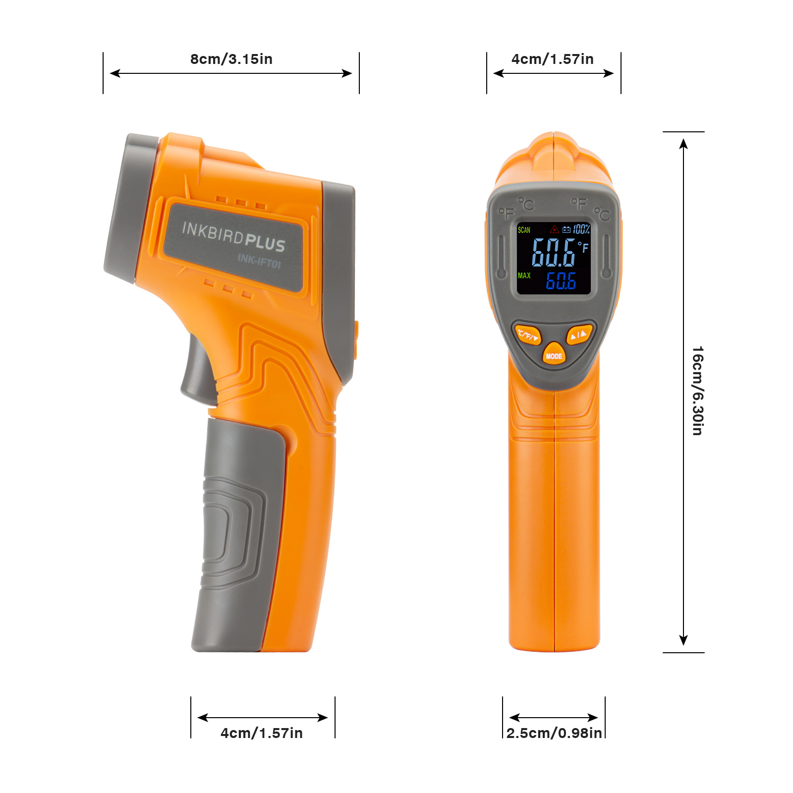 Inkbird Laser Infrared Thermom - огляд і ціна Industrial Laser Temperature Sensor