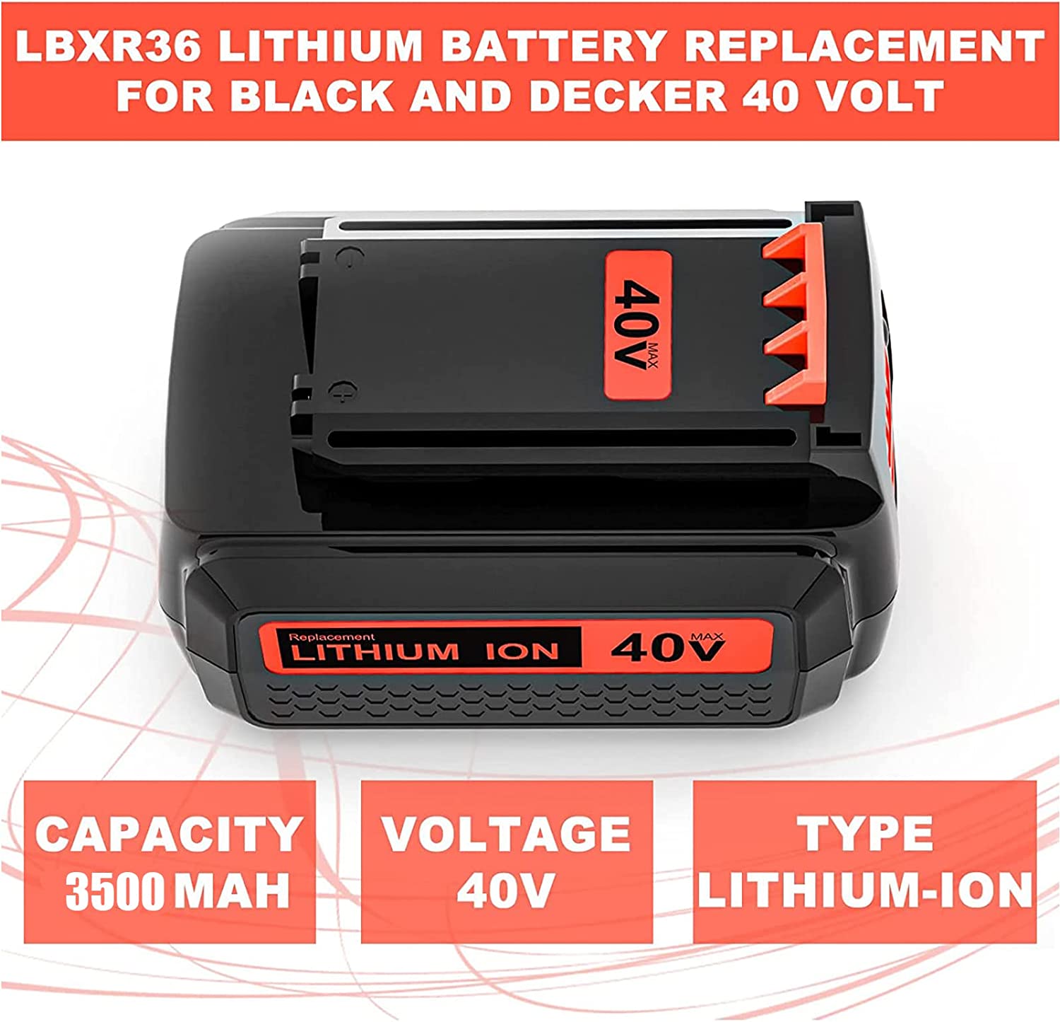 36V/40V 3.5Ah Replacement Batt - огляд і ціна Black+Decker Tool Cordless