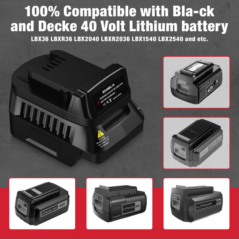 For Black&Decker 40V Batteries - огляд і ціна Black+Decker Tool Cordless