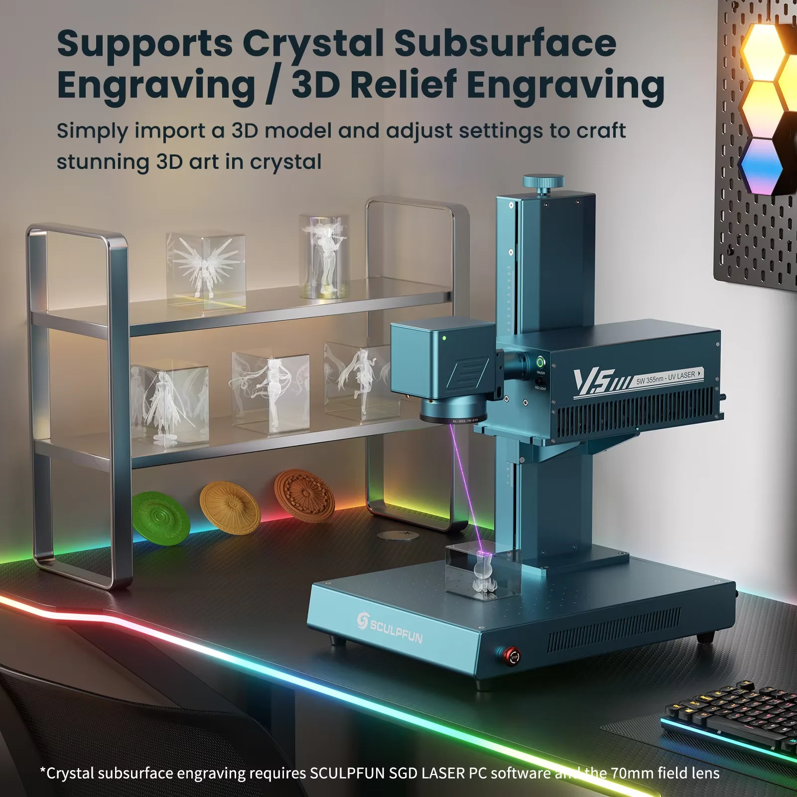 SCULPFUN V5 UV Laser Engraver  - огляд і ціна Industrial Laser Engraving Machine For Metal