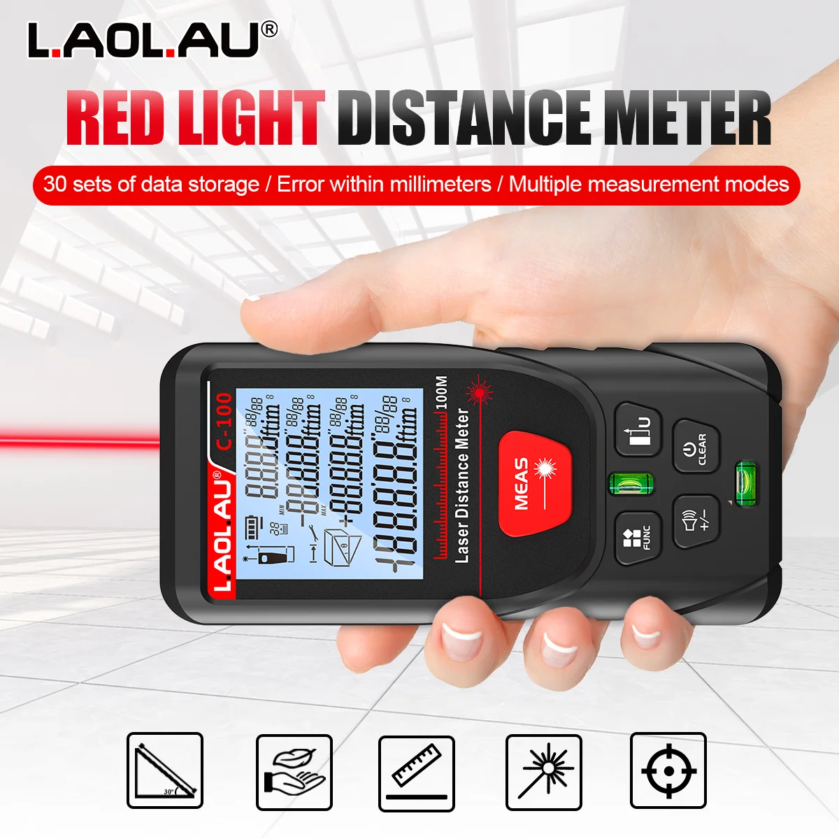 LAOLAU Digital Laser Range Fin - огляд і ціна Industrial Laser Rangefinder