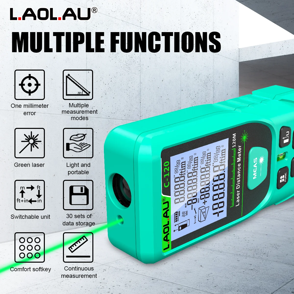 LAOLAU Digital Laser Range Fin - огляд і ціна Industrial Laser Rangefinder
